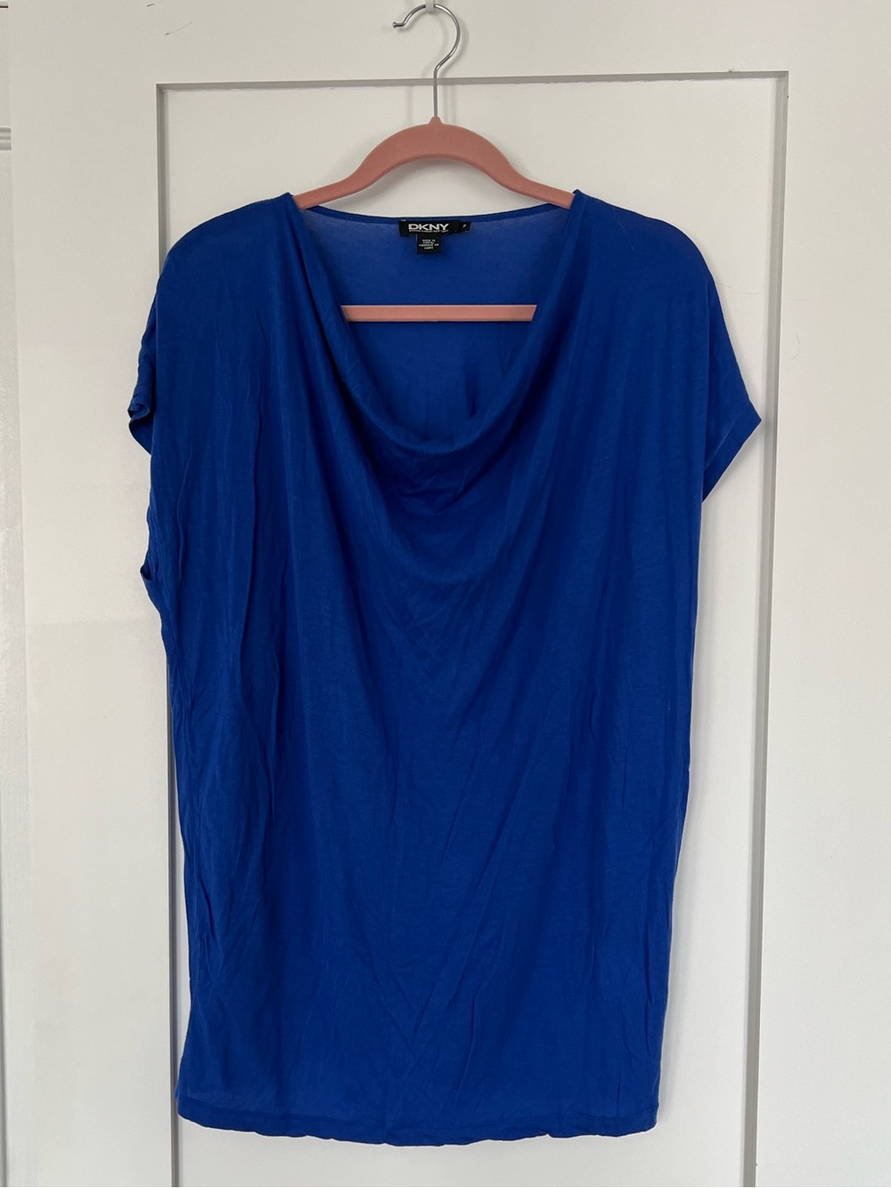 DKNY royal blue shirt/bathing suit cover-up. Size XS. Worn once.